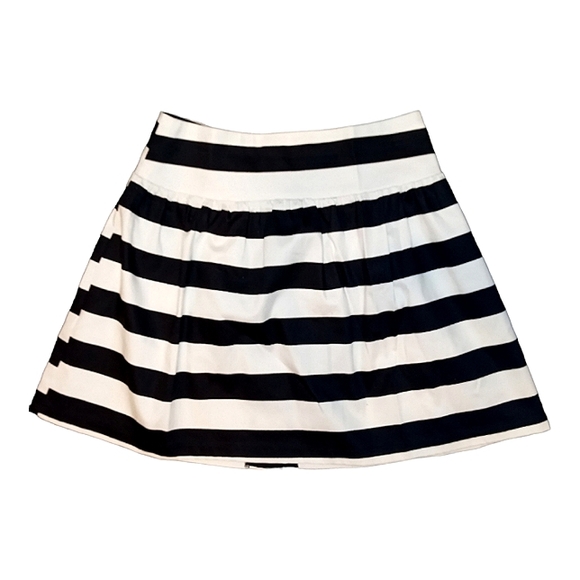 Karlie women's black and white striped button down circle skirt LARGE - Picture 2 of 6